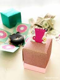 Then roll your bills up loosely and put them inside the box and the gift is ready to go. Diy Pop Out Money Gift Box Diy Inspired