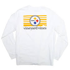 Pittsburgh Steelers Vineyard Vines Block Stripe Long Sleeve T Shirt