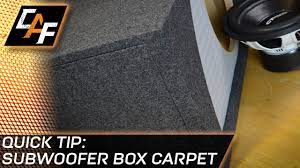 subwoofer box carpet