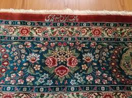 notch persian qum silk medallion carpet