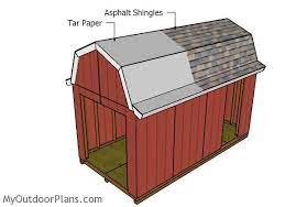 8x16 gambrel roof plans myoutdoorplans