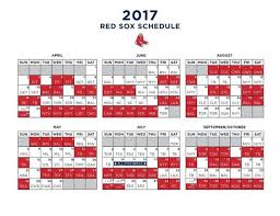 boston red sox 2017 schedule open
