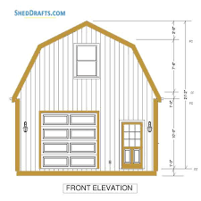 20 24 Gambrel Roof Barn Shed Plans