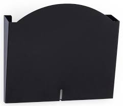 12 W Hanging File Holder Single Pocket Wall Mount Steel Hipaa Compliant Black