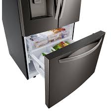 I recently, and accidentally, scratched someone's new kitchen aid double door refrigerator door. Lg French Door Refrigerator With Smartthinq 33 In 24 5 Cu Ft Black Stainless Steel Lrfxs2503d Rona