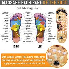 Acupressure Massage Slippers With Natural Stone Therapeutic Reflexology Sandals For Foot Acupoint Massage Shiatsu Arch Pain Relief Fit 8 5 Men 10