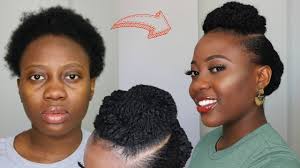 It has been styled high with beautiful curls. Simple Protective Style For Short 4c Natural Hair Tutorial Youtube