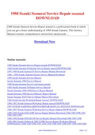 For obd2 specific information i recommend that you visit acksfaq. C9c6 1988 Suzuki Samurai Service Manual Wiring Diagram Library