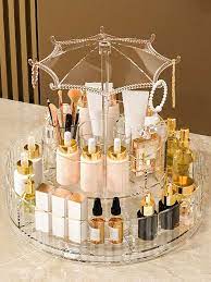 360 degree rotating makeup organizer