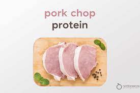 pork chop protein per ounce