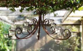 Large Wrought Iron Tealight Chandelier