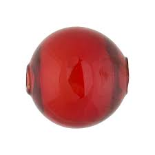 Murano Glass Bead Mouth Blown Ruby Red