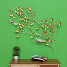 Decorative Leaf Bird Metal Wall Decor