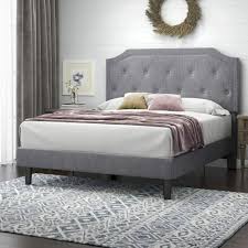 Full Upholstered Platform Bed With