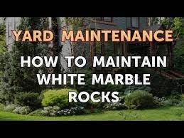 how to maintain white marble rocks
