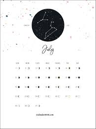 Moon Phases July 2018 Calendar In 2019 Moon Phase Calendar