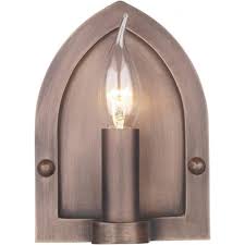Copper Medieval Candle Style Wall Light