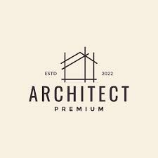 Line Construction Home Architect Logo