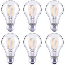 Ecosmart 100 Watt Equivalent A19 Dimmable Clear Glass Filament Vintage Led Light Bulb In Soft White