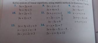 Solve System Of Linear Equations Using