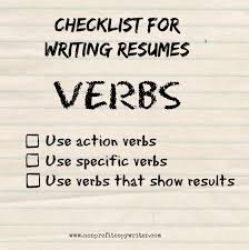 Strong Verb List For Resume  words to use on a teaching resume     