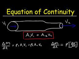 Continuity Equation Volume Flow Rate