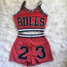 How sad that they have to bleep out a miley cyrus song because shes dancing in a teddy bear outfit twerking singing about ecstasy. Chicago Bulls 23 Michael Jordan Jersey Costume Depop