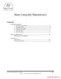 2.2 management of computer repair shop. Pdf Basic Computer Maintenance Free Tutorial For Beginners