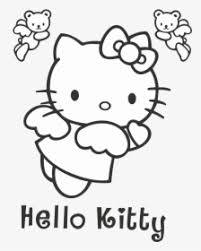 Hello kitty (kitty white, or the white kitten with no name) is wildly popular among children and adults and has been around for as long as i can remember. Transparent Hello Kitty Logo Png Hello Kitty Coloring Pages Hd Png Download Kindpng