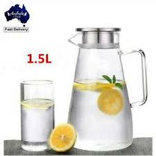 1 5l clear glass pitcher jug water