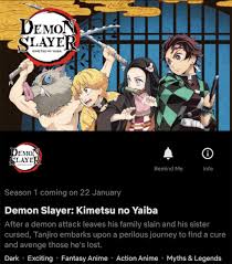 Kimetsu no yaiba is a japanese anime television series is based on the manga series of the same name written and illustrated by koyoharu gotouge. Demon Slayer Kimetsu No Yaiba Season 1 Is Coming To Netflix In January 2021 What S On Netflix