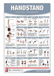 Handstand Poster Chart Warm Up And Progression Learn How