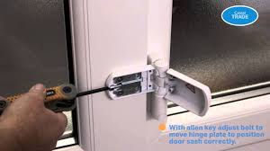 adjust a hinge for a dropped pvc door