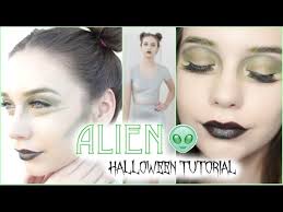 cute alien halloween tutorial makeup