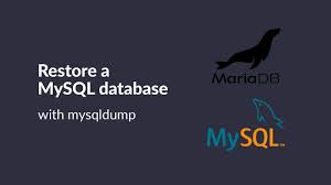 re mysql database with mysqldump