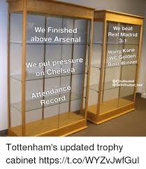 Premier league, 13 · 2. We Finished Above Arsenal We Beat Real Madrid 3 1 We Put Pressure On Chelsea Harry Kane Wc Golden Boot Winner Ootrollfootball The Trollfootball Insta Attendance Record Tottenham S Updated Trophy Cabinet Httpstcowyzvjwfgui
