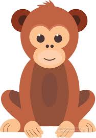 monkey clipart cute cartoon monkey