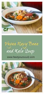 vegan navy bean and kale soup feed