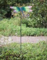 Poetic Metal Dragonfly Garden Stake