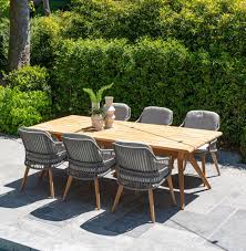 rope weave garden dining chairs