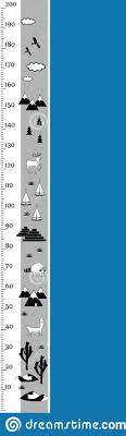 Kids Height Chart In Minimalistic Scandinavian Style Meter