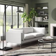 genuine white leather sofa