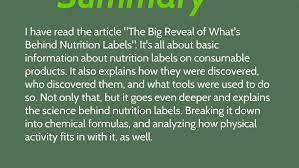 behind nutrition labels