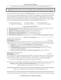 Resume Sample For Executive Assistant Executive Assistant Resume