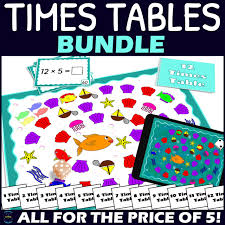 times table task cards and game bundle