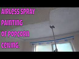 airless spray painting of popcorn