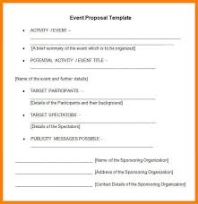 5 Event Proposal Template Business Opportunity Program