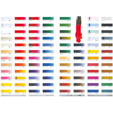 Ara Acrylic Paint Printed Colour Chart