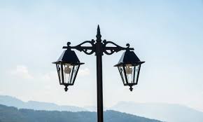 Light Bulb In An Outdoor Lamp Post