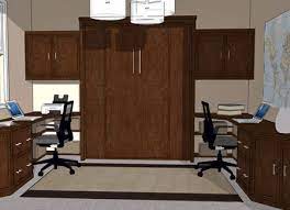office with a murphy wall bed system